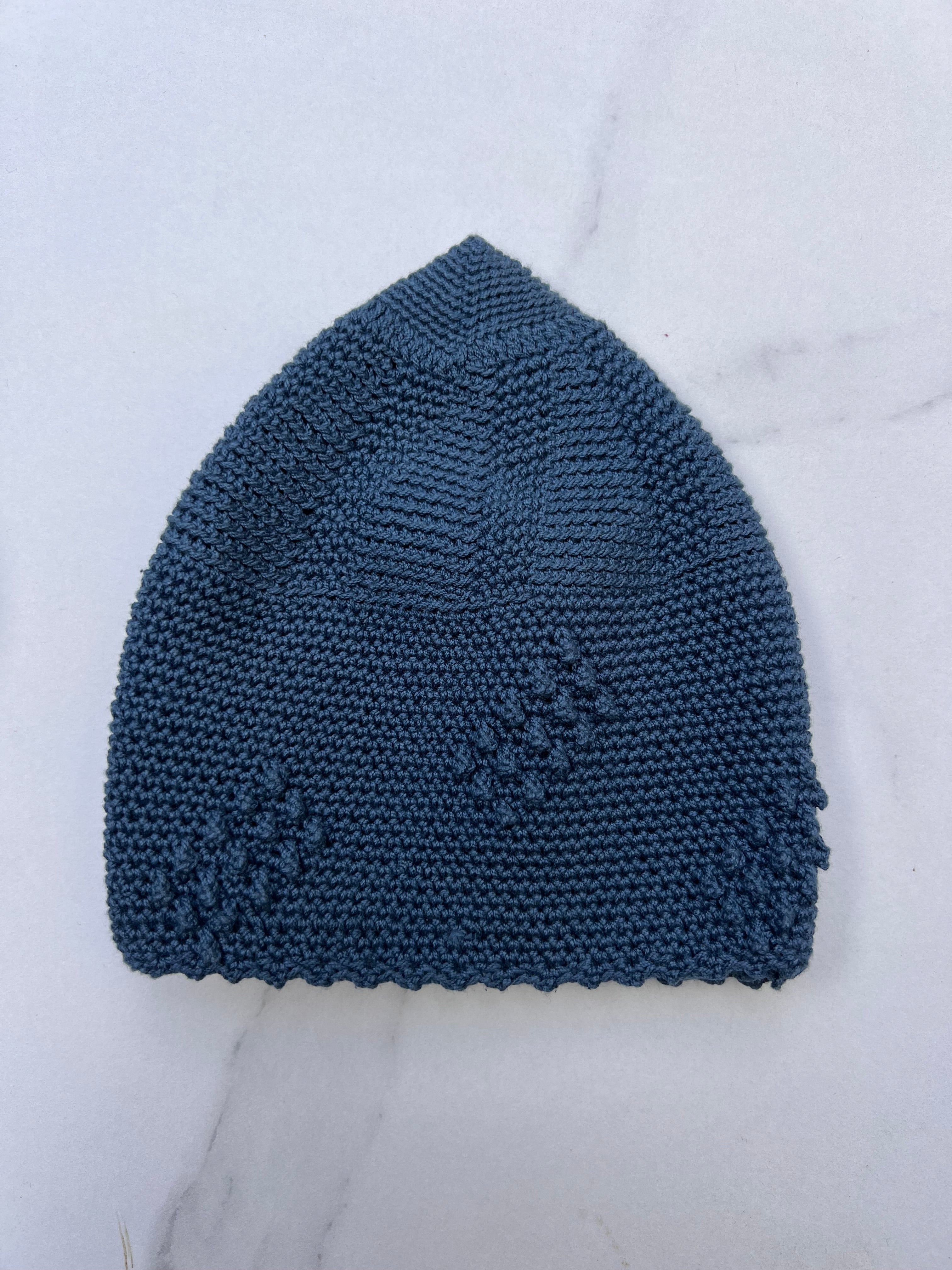 Men’s Premium Knitted Prayer Hat/Kufi - Navy Blue