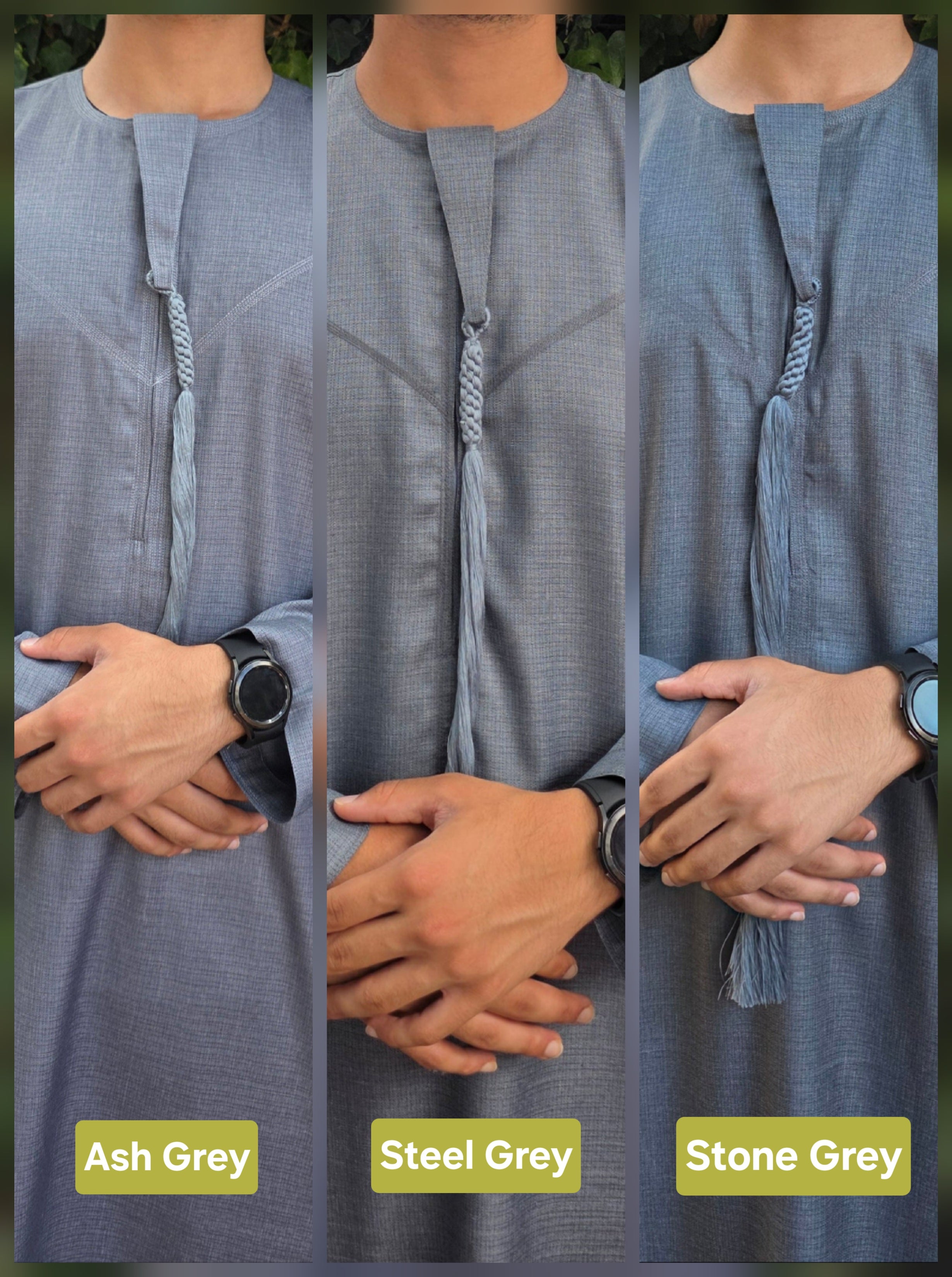 Ash Grey Premium Emirati Thobe