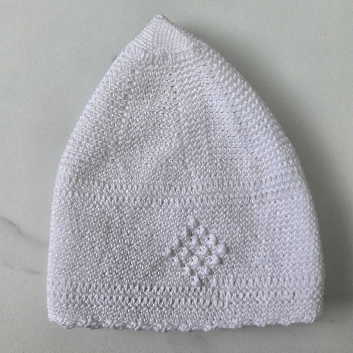 Men’s Premium Knitted Prayer Hat/Kufi - White