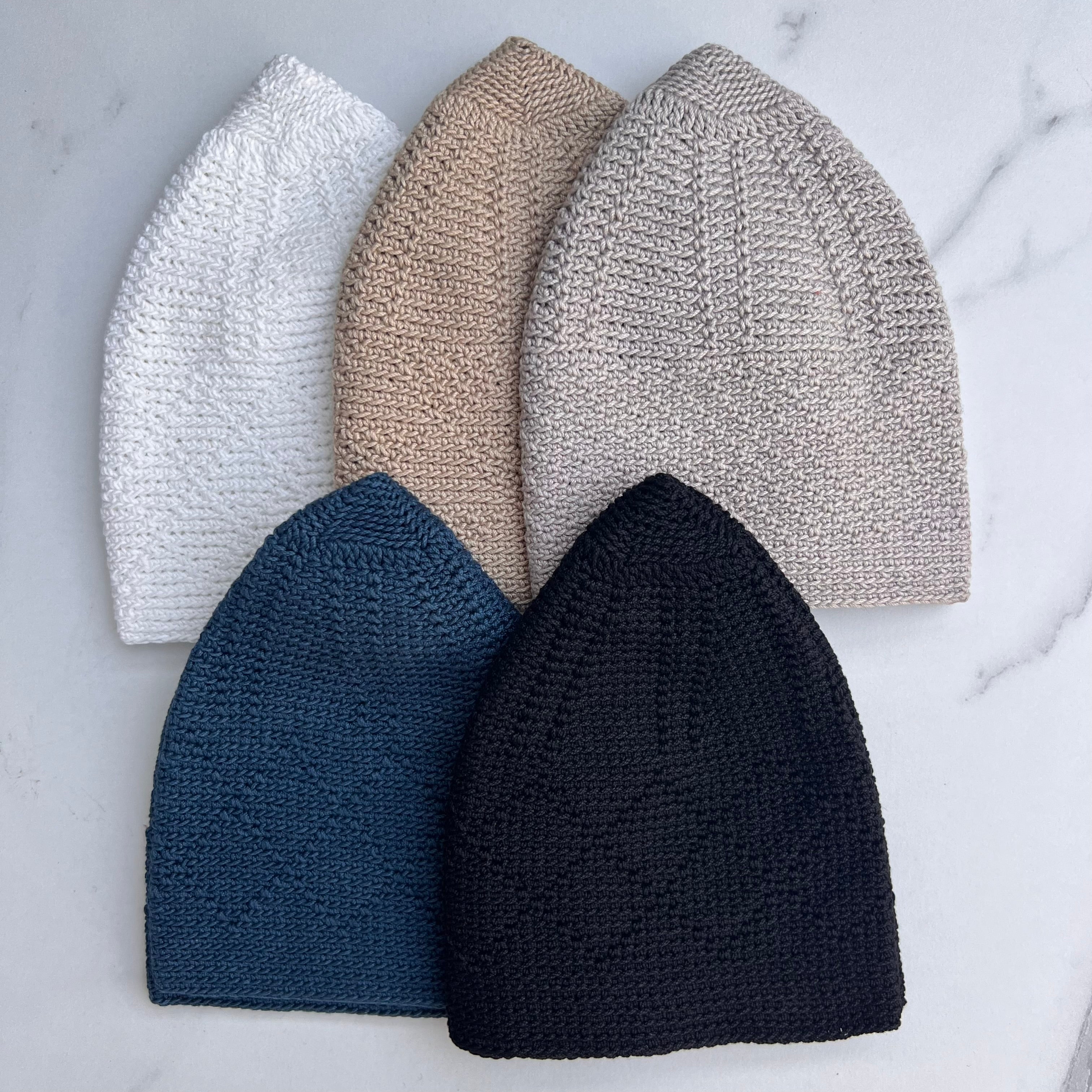 Men’s Premium Knitted Prayer Hat/Kufi - Stone