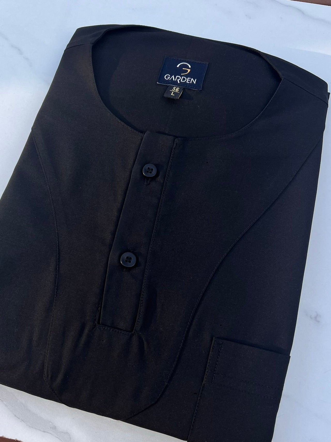 Black Short Sleeve Thobe