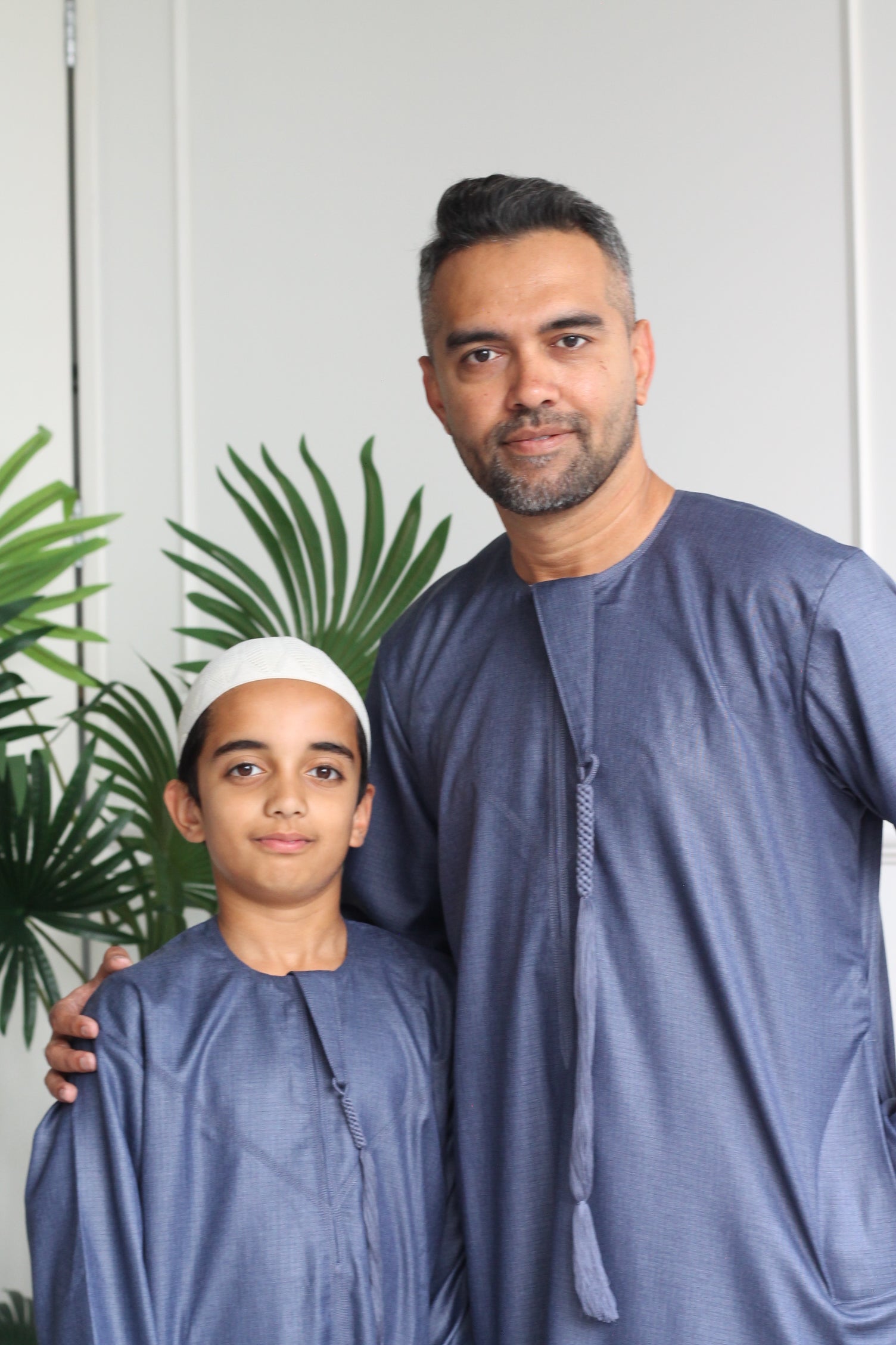 Kids Cerulean Blue Premium Emirati Thobe