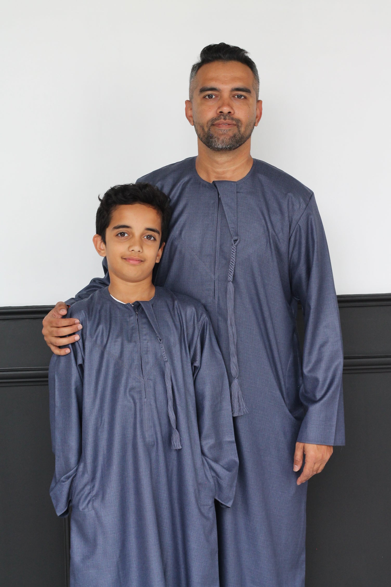 Kids Cerulean Blue Premium Emirati Thobe