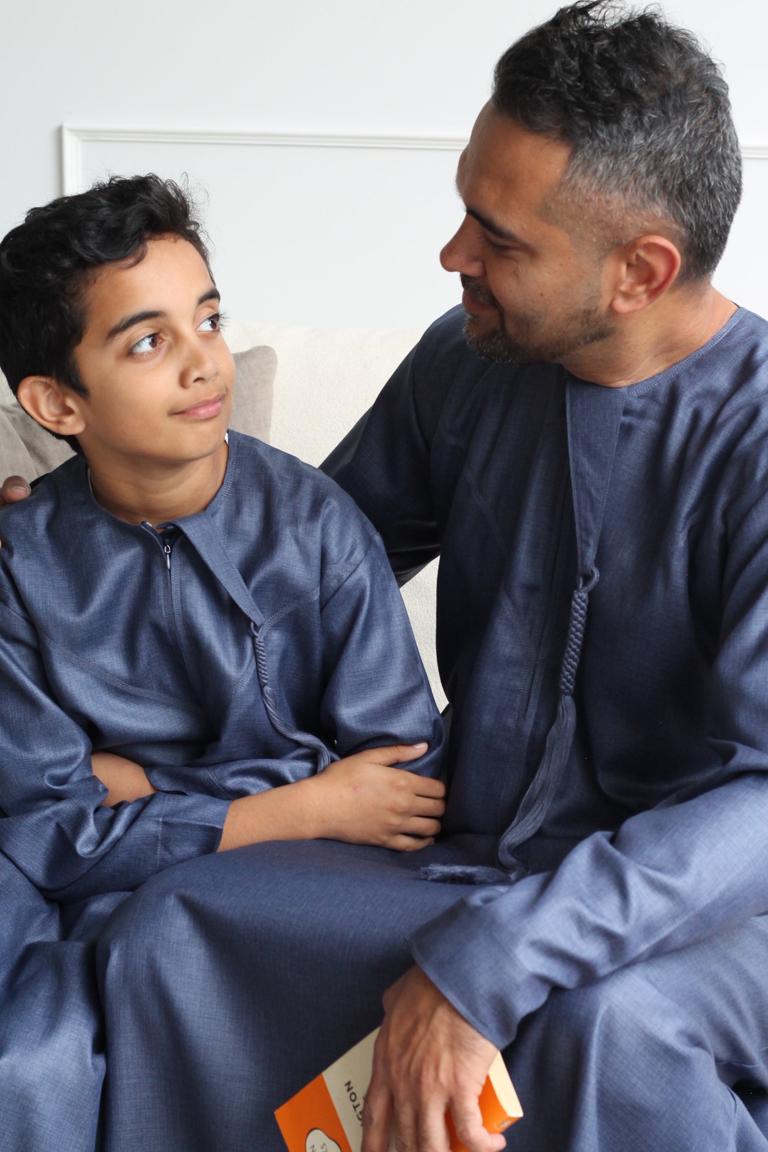 Kids Cerulean Blue Premium Emirati Thobe