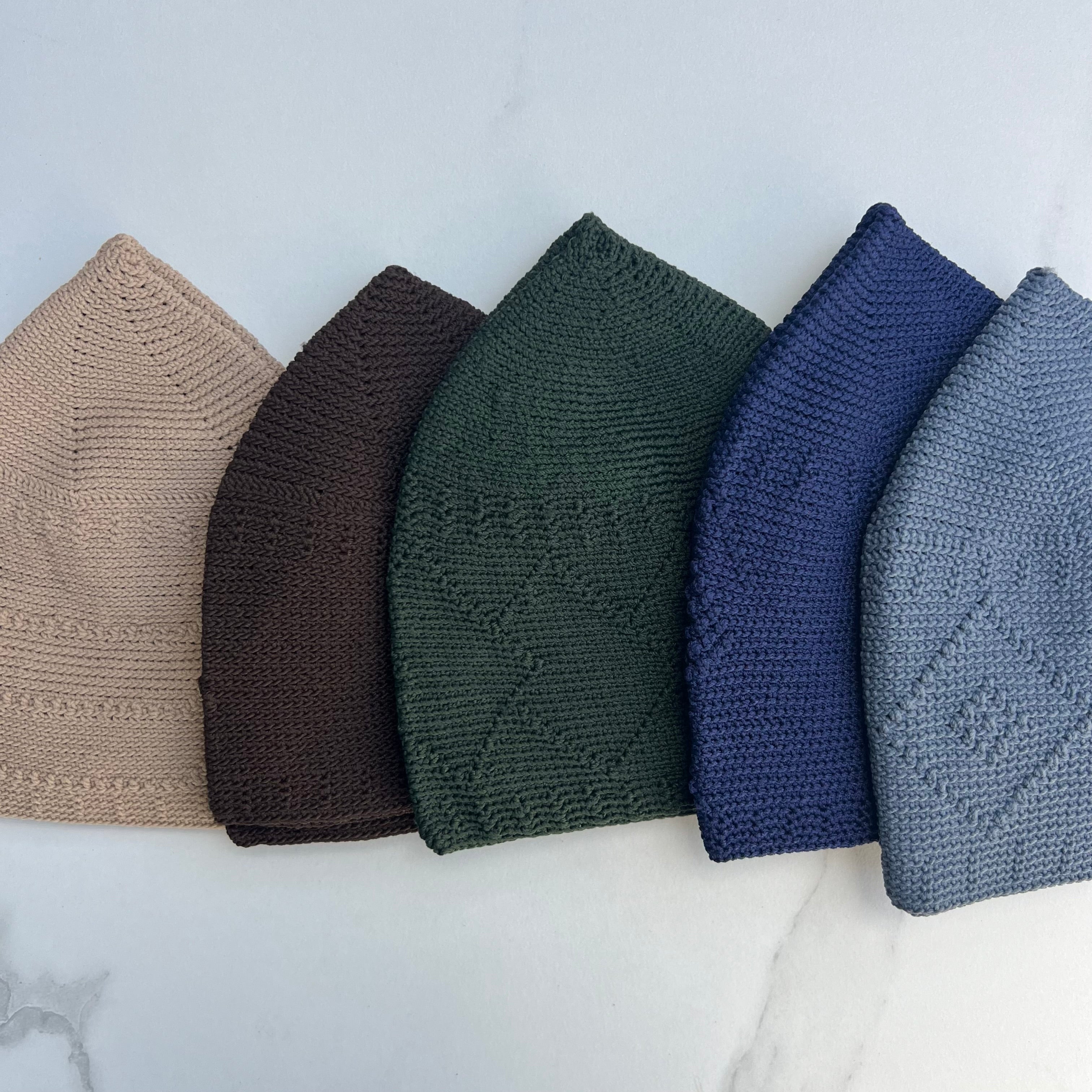 Men’s Premium Knitted Prayer Hat/Kufi - Denim Grey