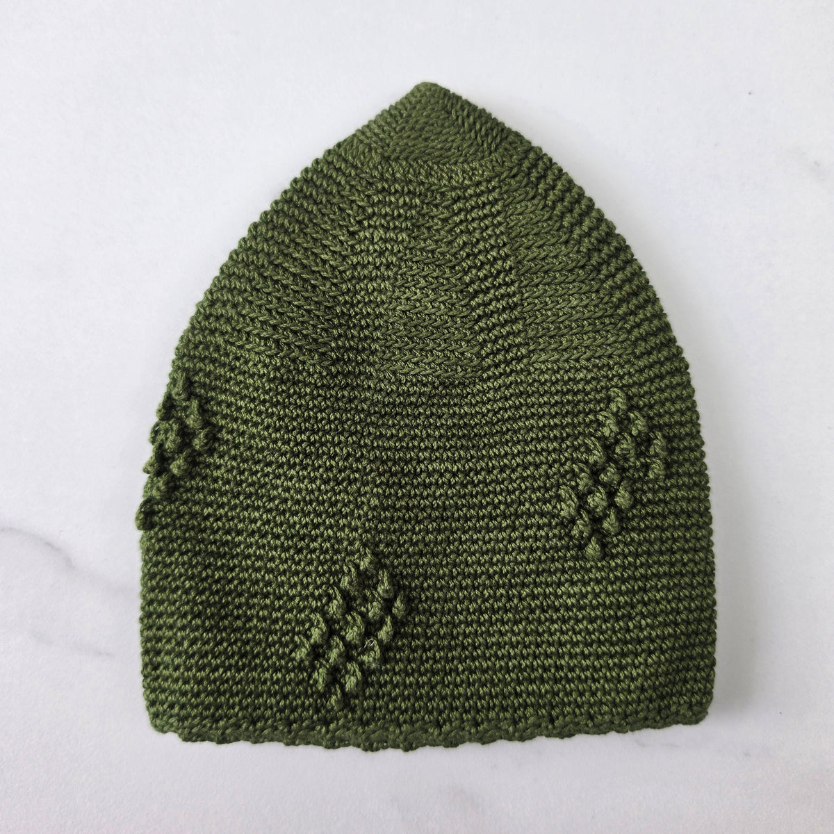 Men’s Premium Knitted Prayer Hat/Kufi - Forest Green