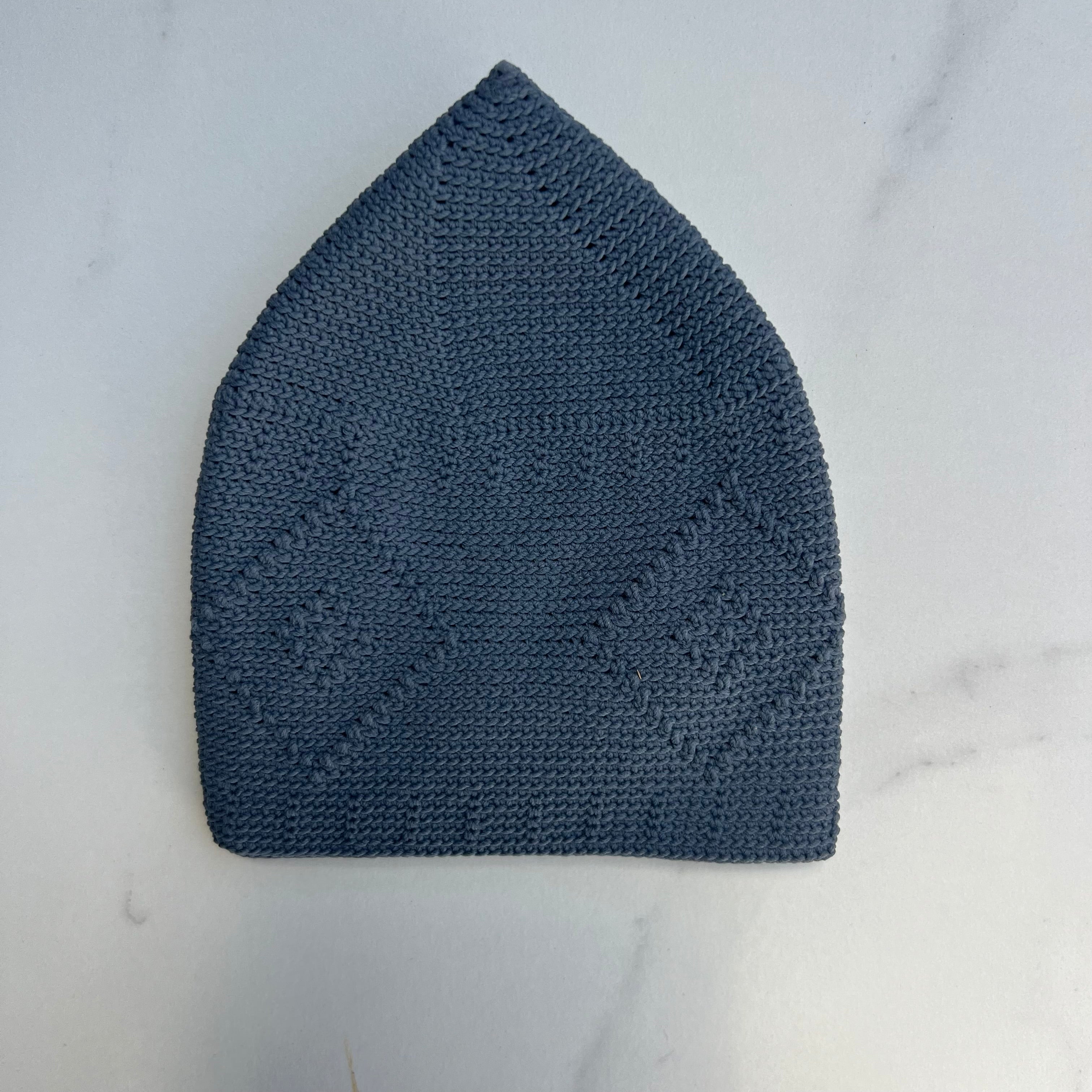 Men’s Premium Knitted Prayer Hat/Kufi - Denim Grey