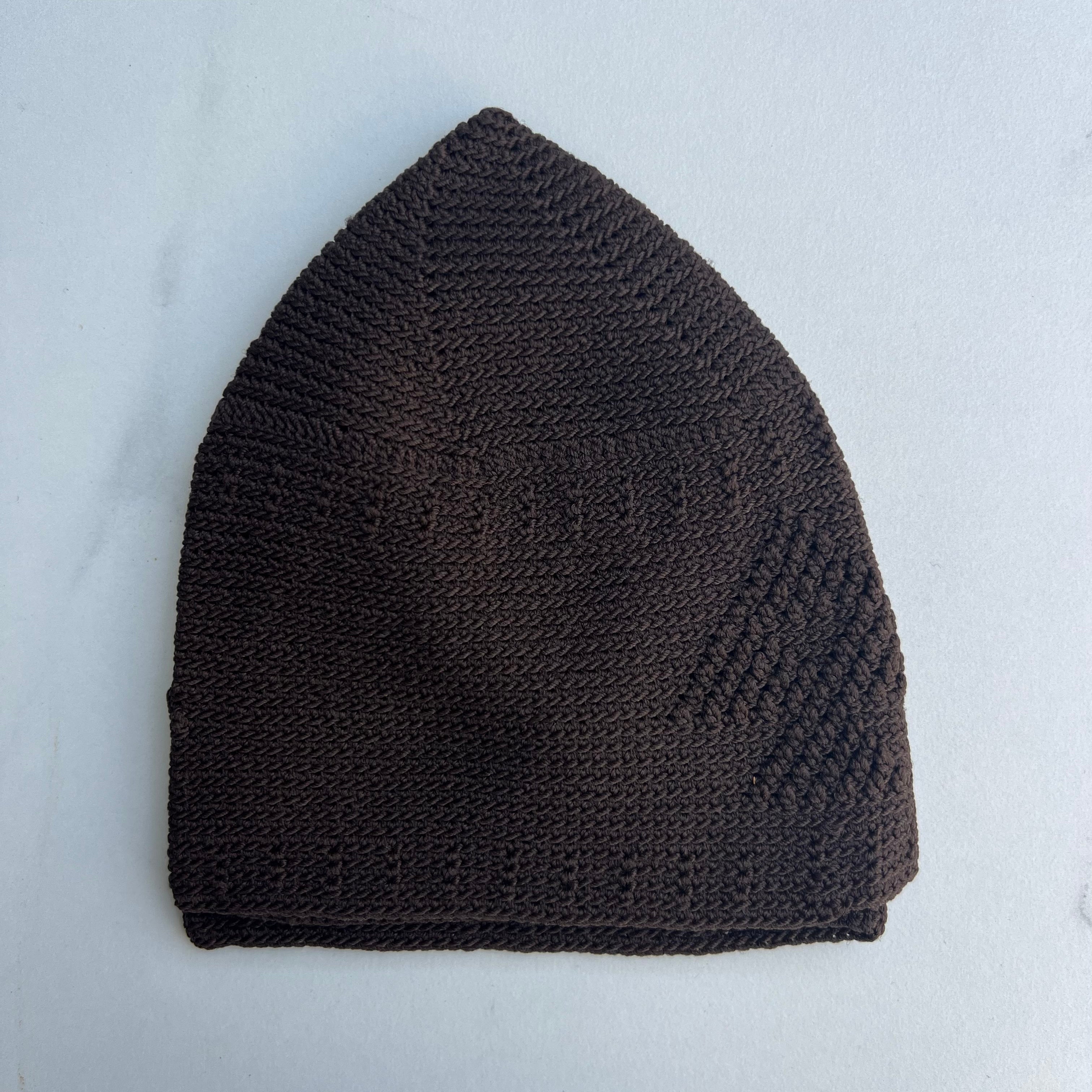 Men’s Premium Knitted Prayer Hat/Kufi - Chocolate Brown