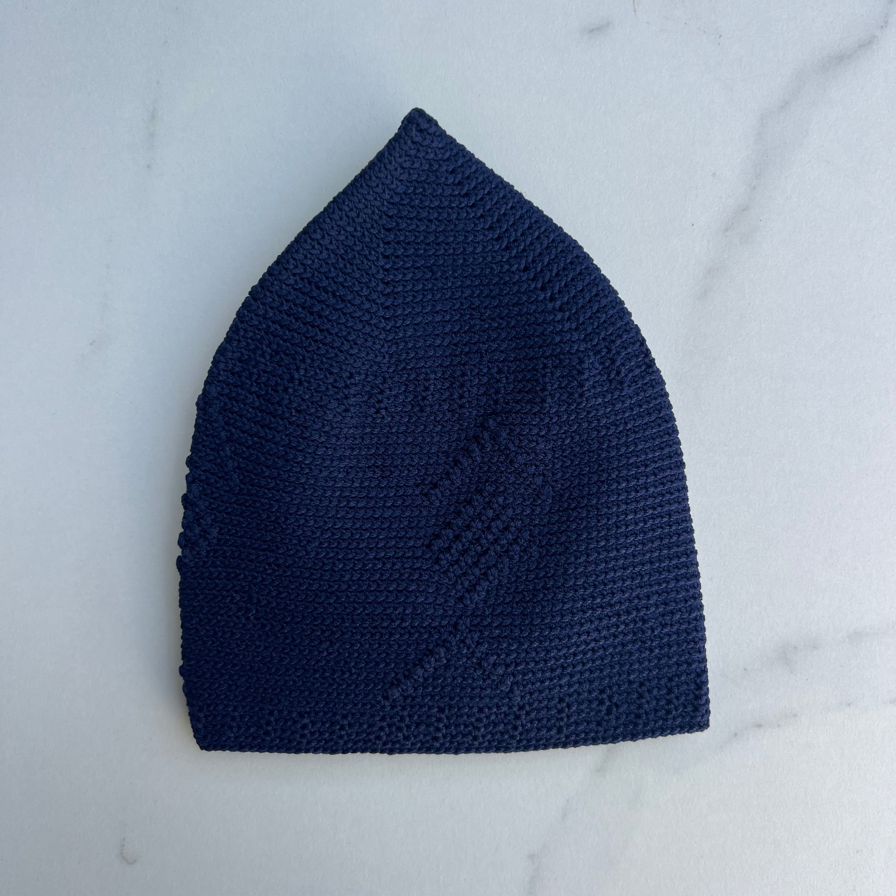 Men’s Premium Knitted Prayer Hat/Kufi - Navy Blue