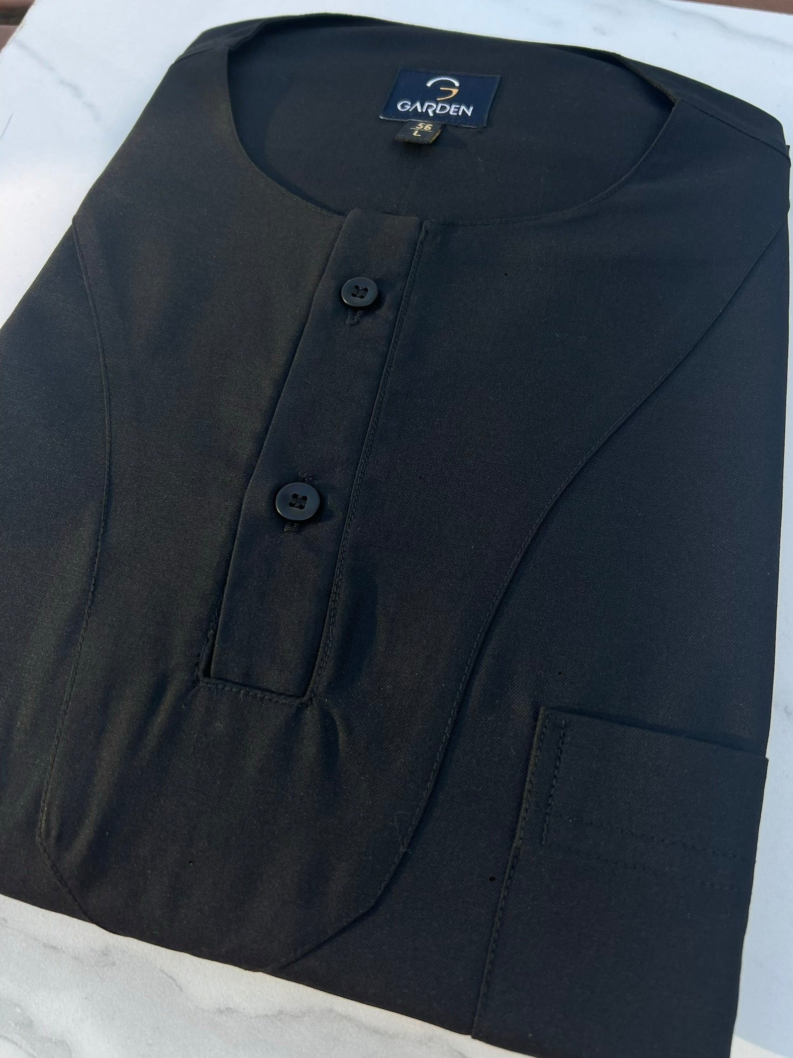 Black Short Sleeve Thobe