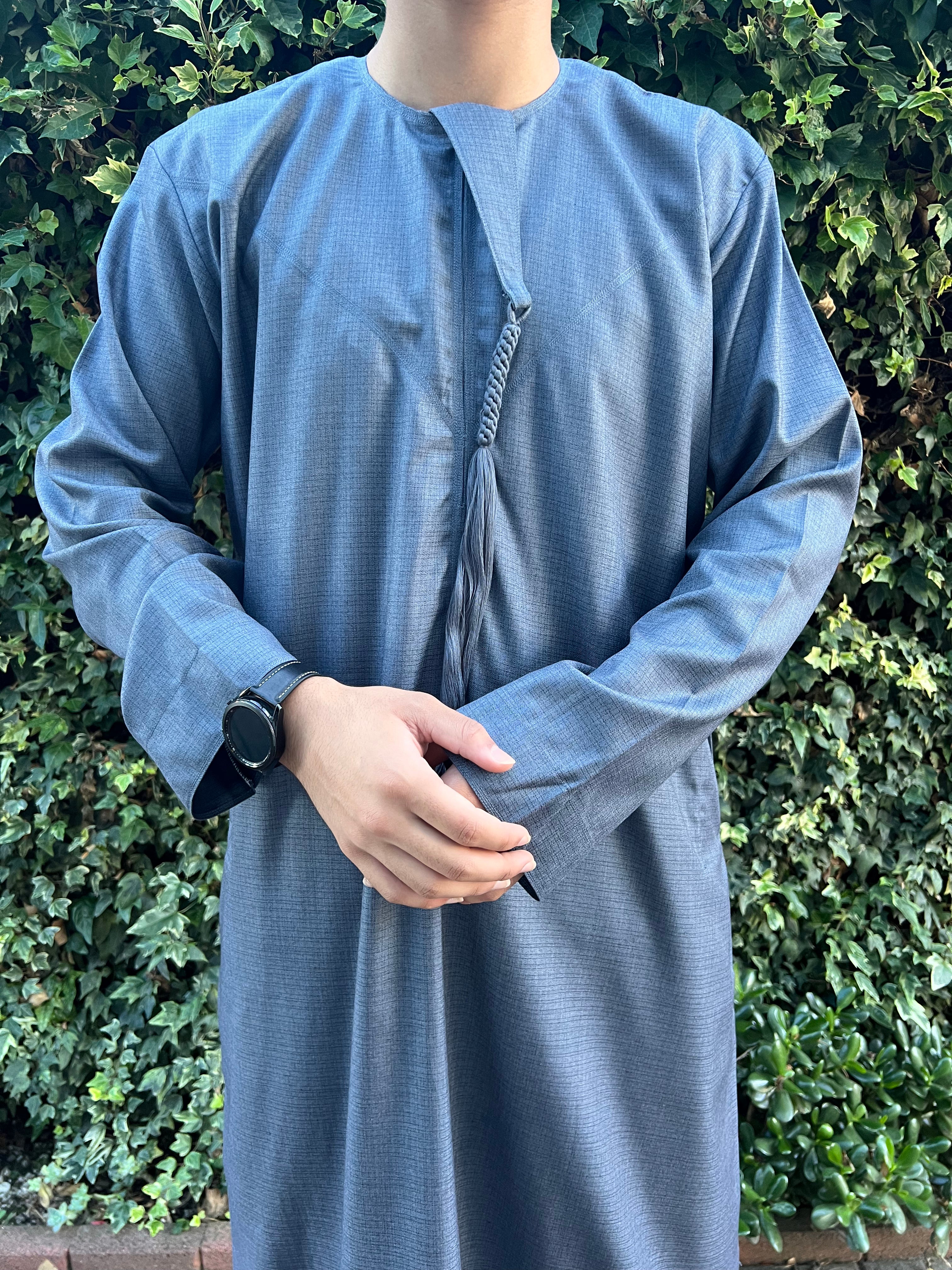 emirati luxury grey thobe