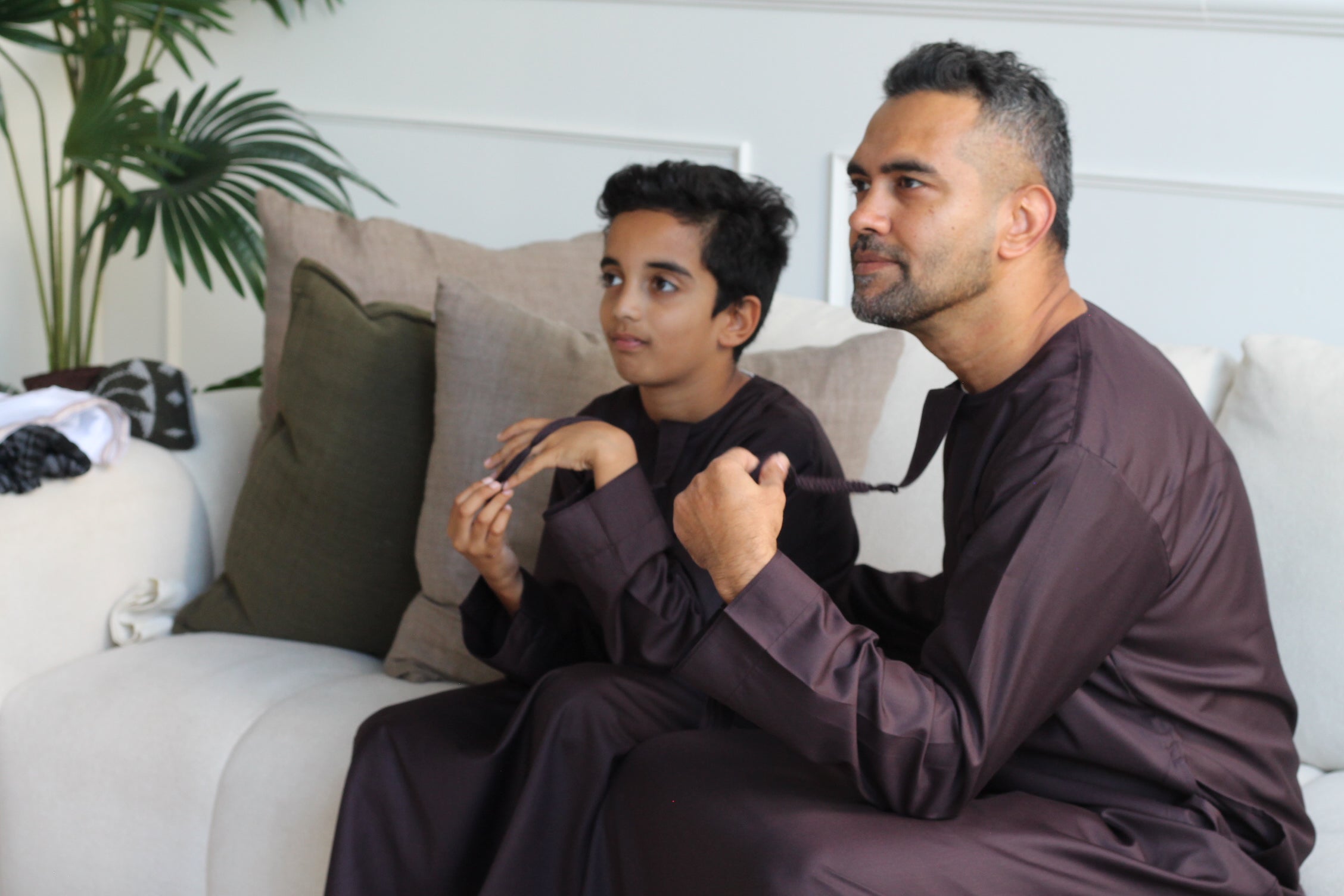 Kids Chocolate Brown Deluxe Emirati Thobe