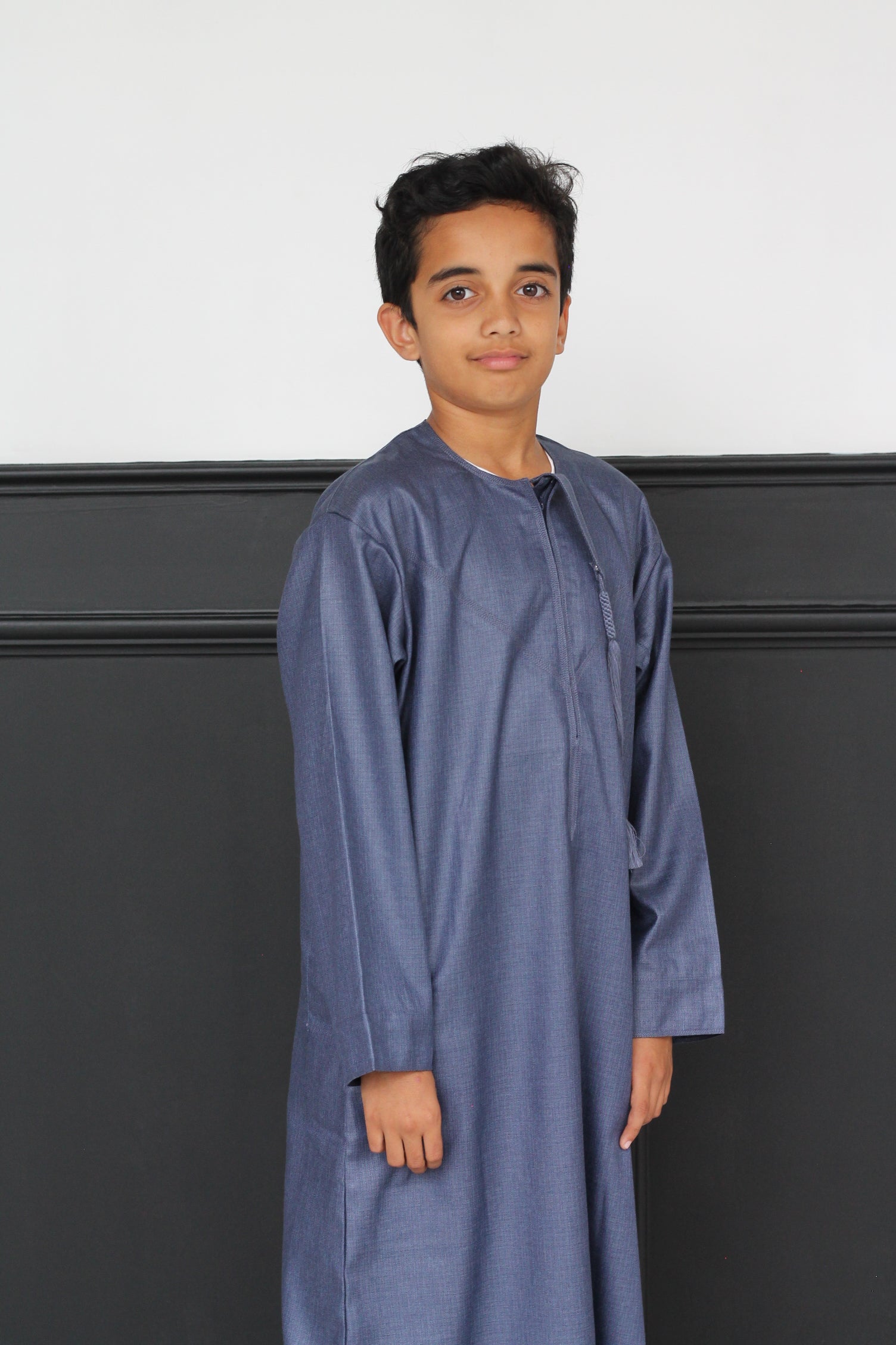 Kids Cerulean Blue Premium Emirati Thobe