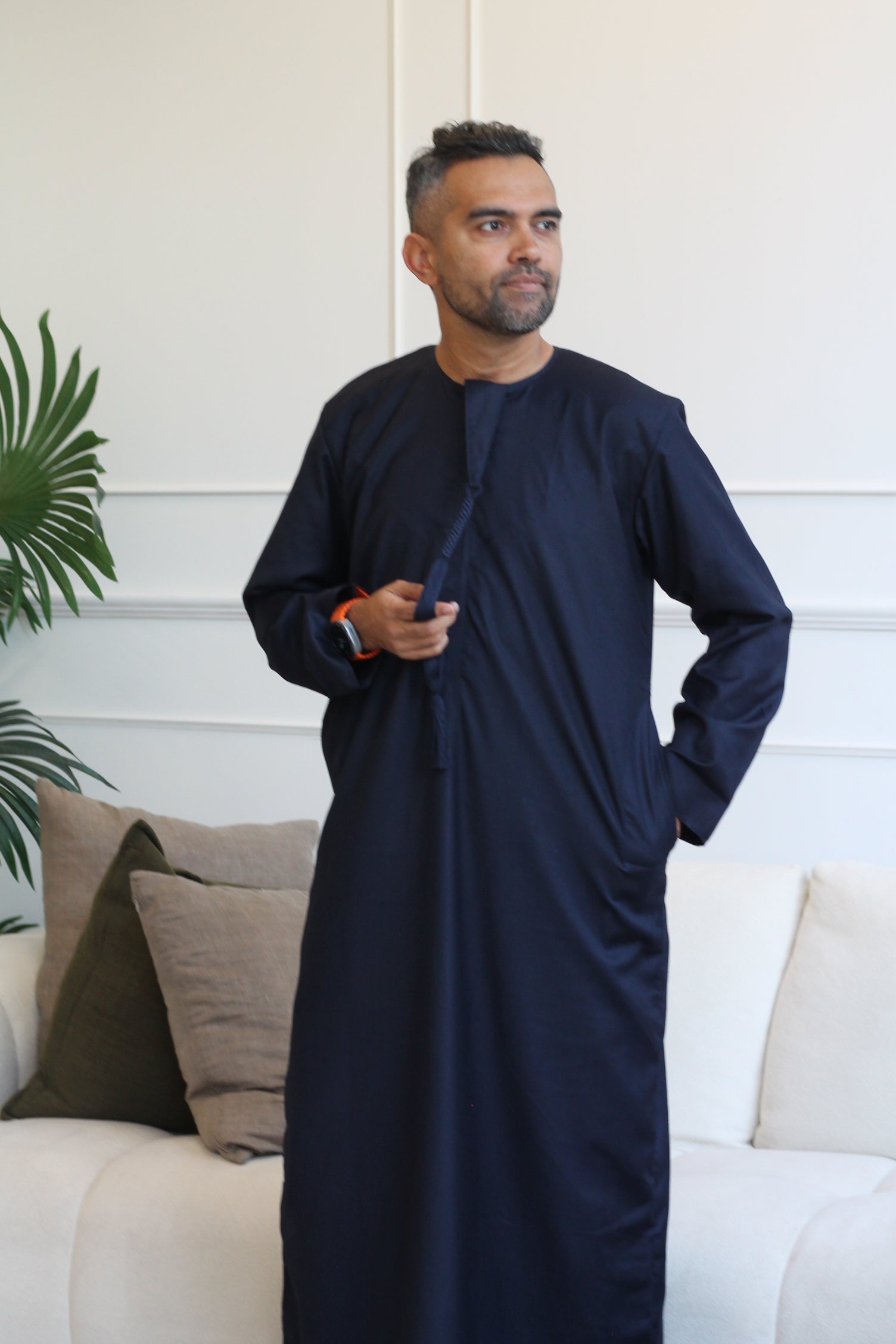 Midnight Blue Deluxe Emirati Thobe